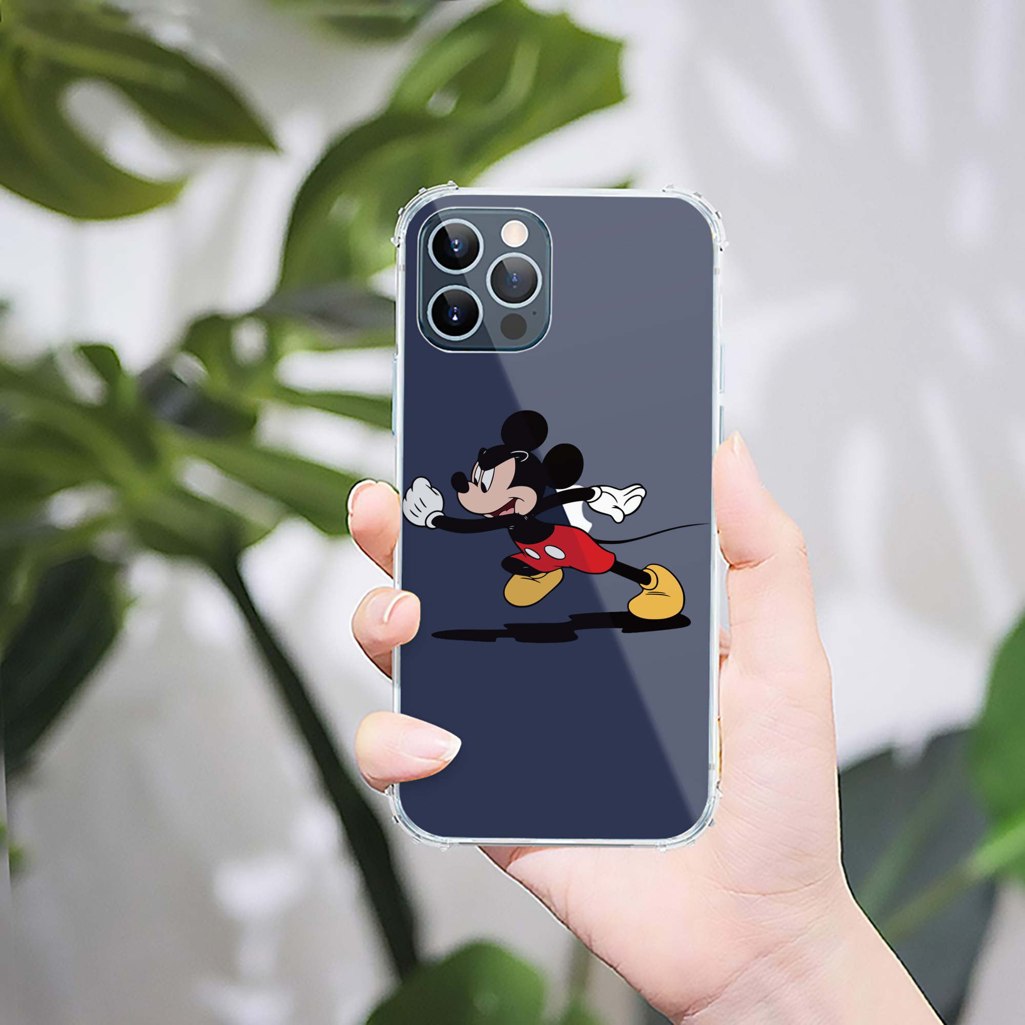 （画像用） ミッキーマウス Mickey Mouse 【iPhone 12シリーズ対応】透明スマホケース（クリアソフトケース）